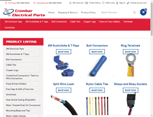 Tablet Screenshot of crowbarelectricalparts.com
